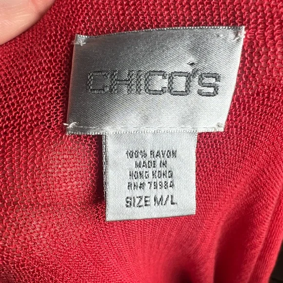 Chicos Duster Open Front Cardigan Size M/L - Picture 6 of 6